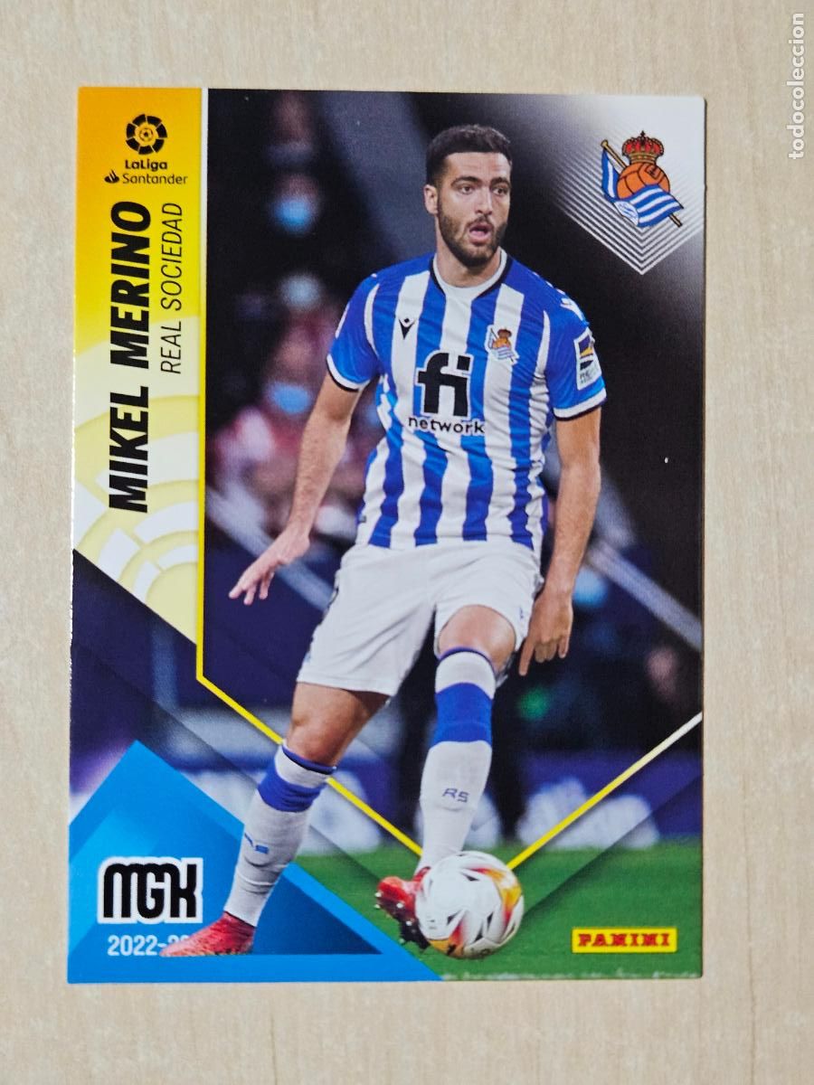 Fu&szlig;ball-Sticker: CROMO N&ordm; 290 MIKEL MERINO - MEGACRACKS 2022 23 - REAL SOCIEDAD