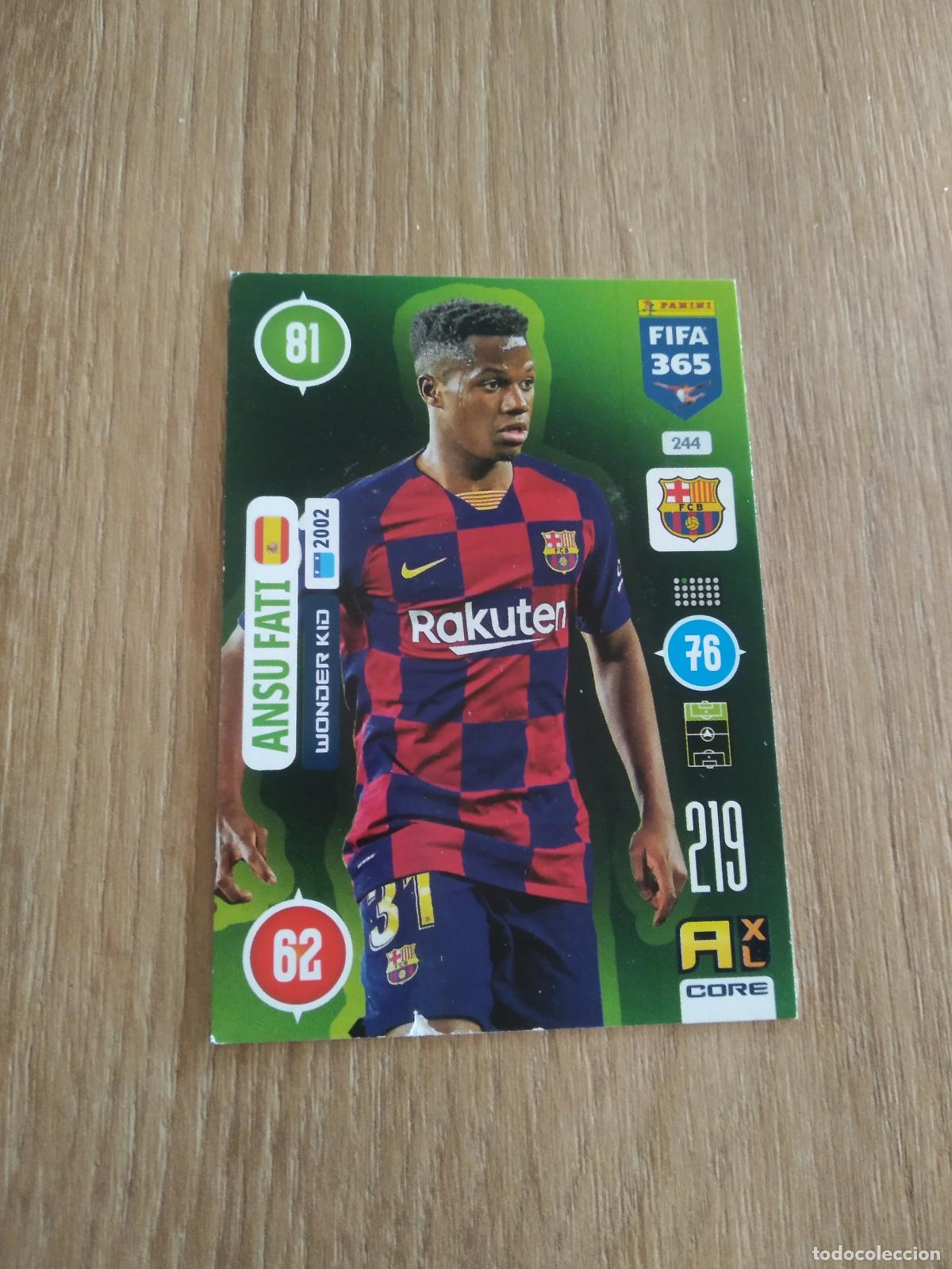 Cromos de F&uacute;tbol: 244 ANSU FATI BARCELONA BAR&Ccedil;A CROMO FUTBOL PANINI ADRENALYN 20-21 FIFA 365 2020-2021