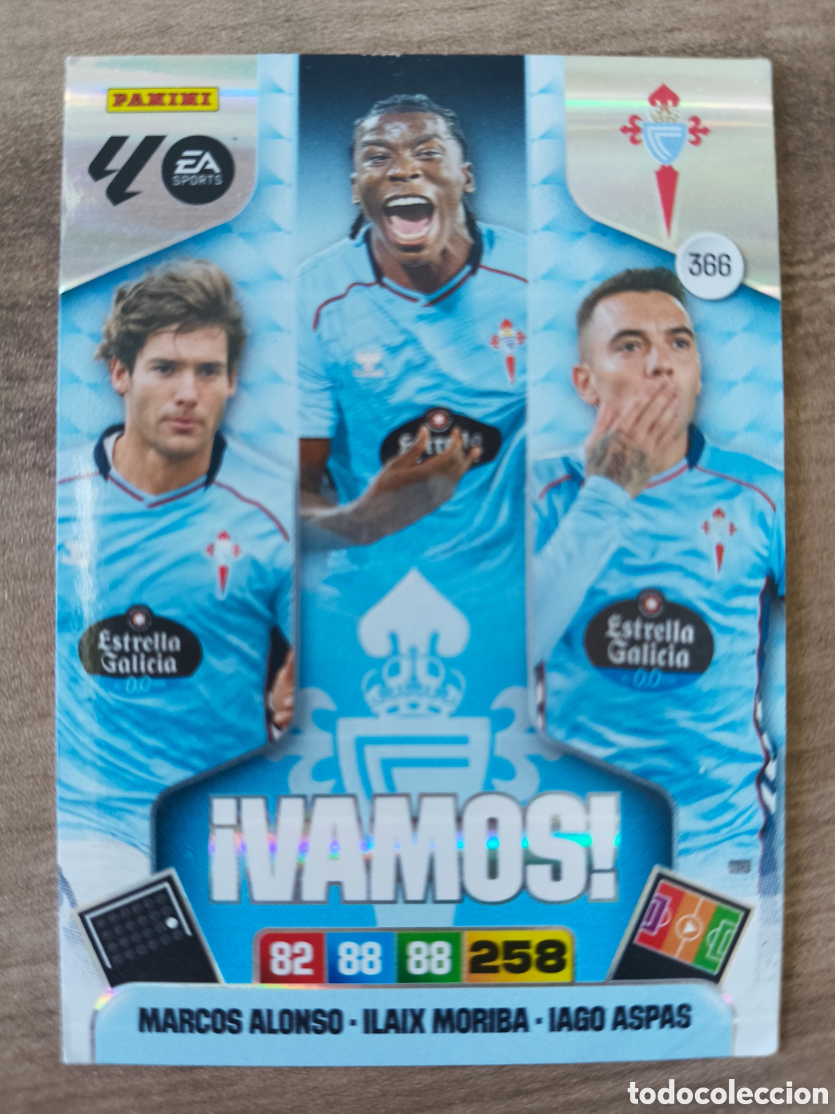 Fu&szlig;ball-Sticker: Vamos 366 Celta Marcos Alonso - Ilaix Moriba - Iago Aspas Adrenalyn XL Liga 25 26