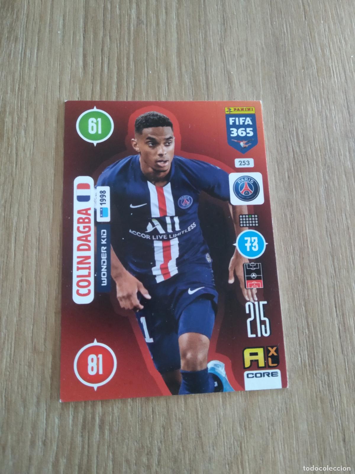 Cromos de F&uacute;tbol: 253 COLIN DAGBA PARIS SAINT GERMAIN CROMO FUTBOL PANINI ADRENALYN 20-21 FIFA 365 2020-2021