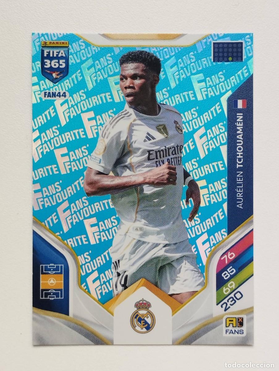 Cartes &agrave; collectionner de Football: CROMO CARD ADRENALYN FIFA 365 2025 2026 25 26 FANS FAVOURITE BLUE AZUL FAN44 TCHOUAMENI REAL MADRID
