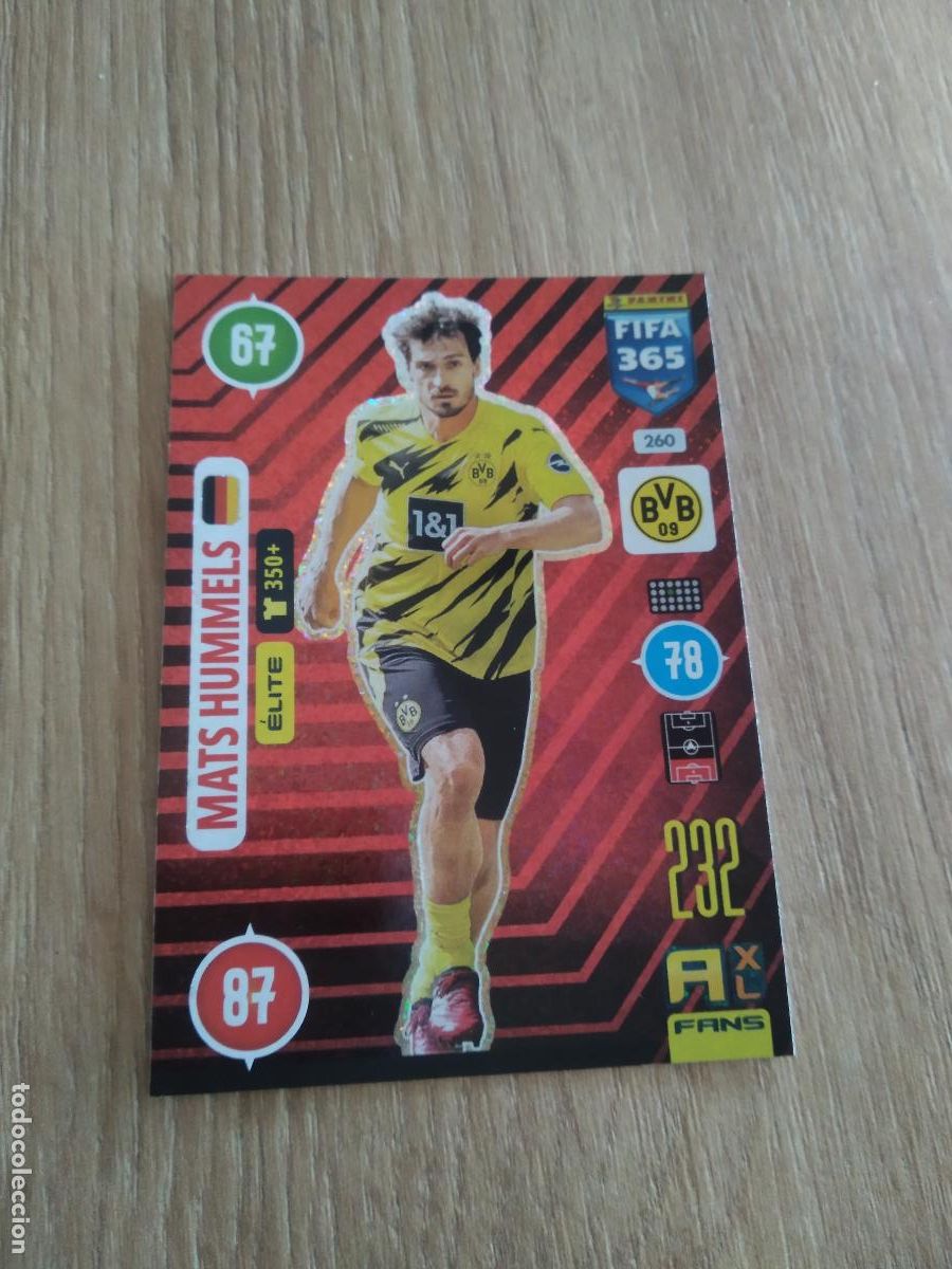 Cromos de F&uacute;tbol: 260 HUMMELS BORUSSIA DORTMUND CROMO FUTBOL PANINI ADRENALYN 20-21 FIFA 365 2020-2021