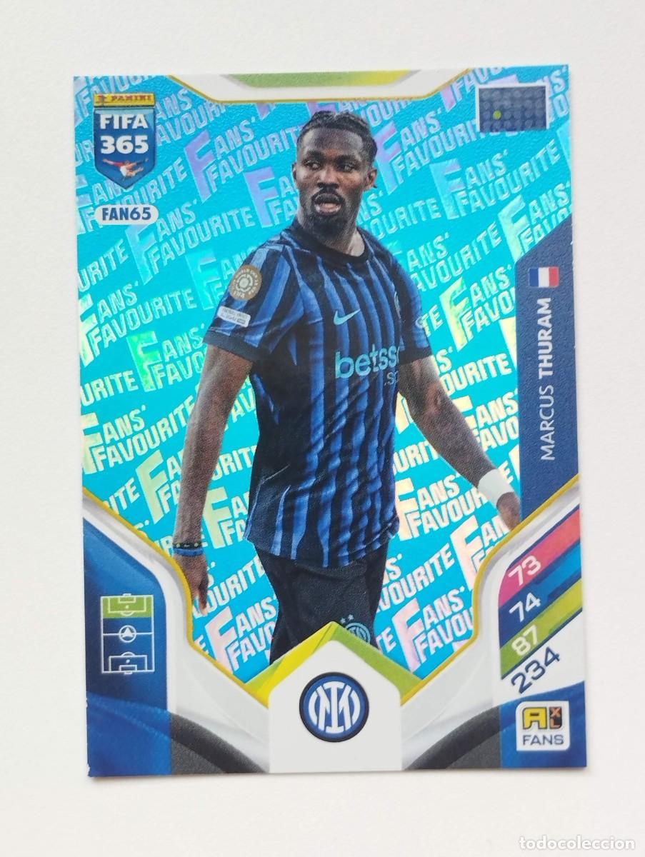 Football Stickers: CROMO CARD ADRENALYN FIFA 365 2025 2026 25 26 FANS FAVOURITE BLUE AZUL FAN65 MARCUS THURAM INTER