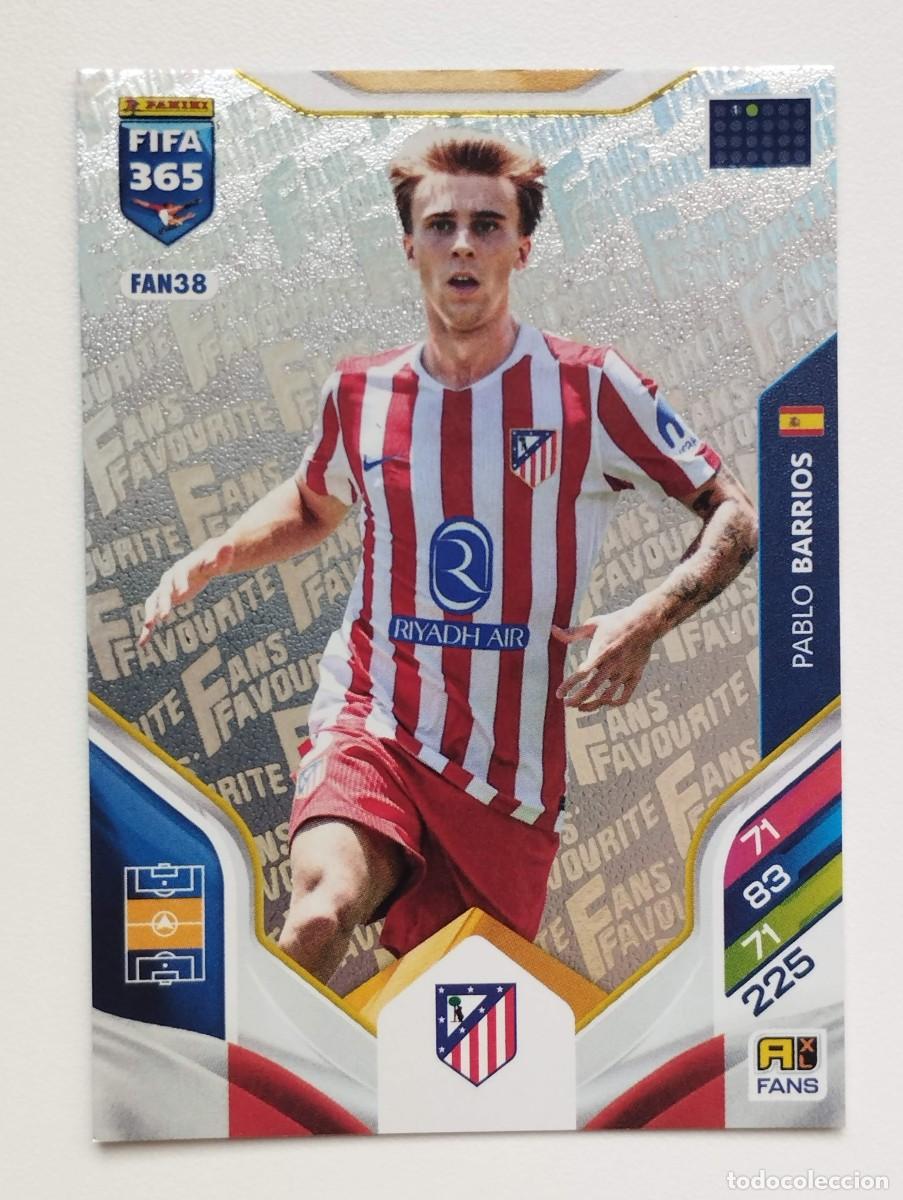 Cromos de F&uacute;tbol: CROMO CARD ADRENALYN FIFA 365 2025 2026 25 26 FANS FAVOURITE FAN30 FAN 38 PABLO BARRIOS ATLETICO MAD