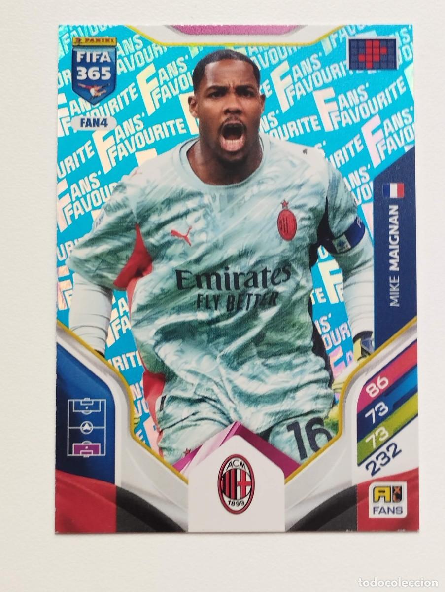 Cromos de F&uacute;tbol: CROMO CARD ADRENALYN FIFA 365 2025 2026 25 26 FANS FAVOURITE BLUE AZUL FAN4 FAN 4 MAIGNAN FRANCIA