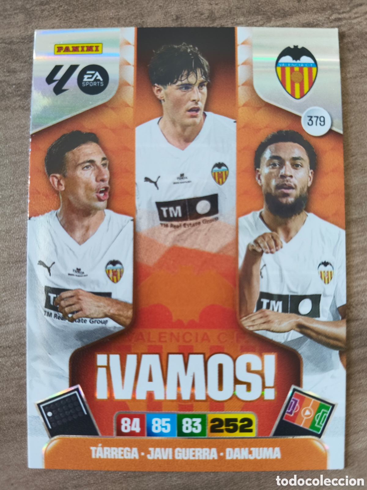 Cromos de F&uacute;tbol: Vamos 379 Valencia Tarrega - Javi Guerra - Danjuma Adrenalyn XL Liga 25 26