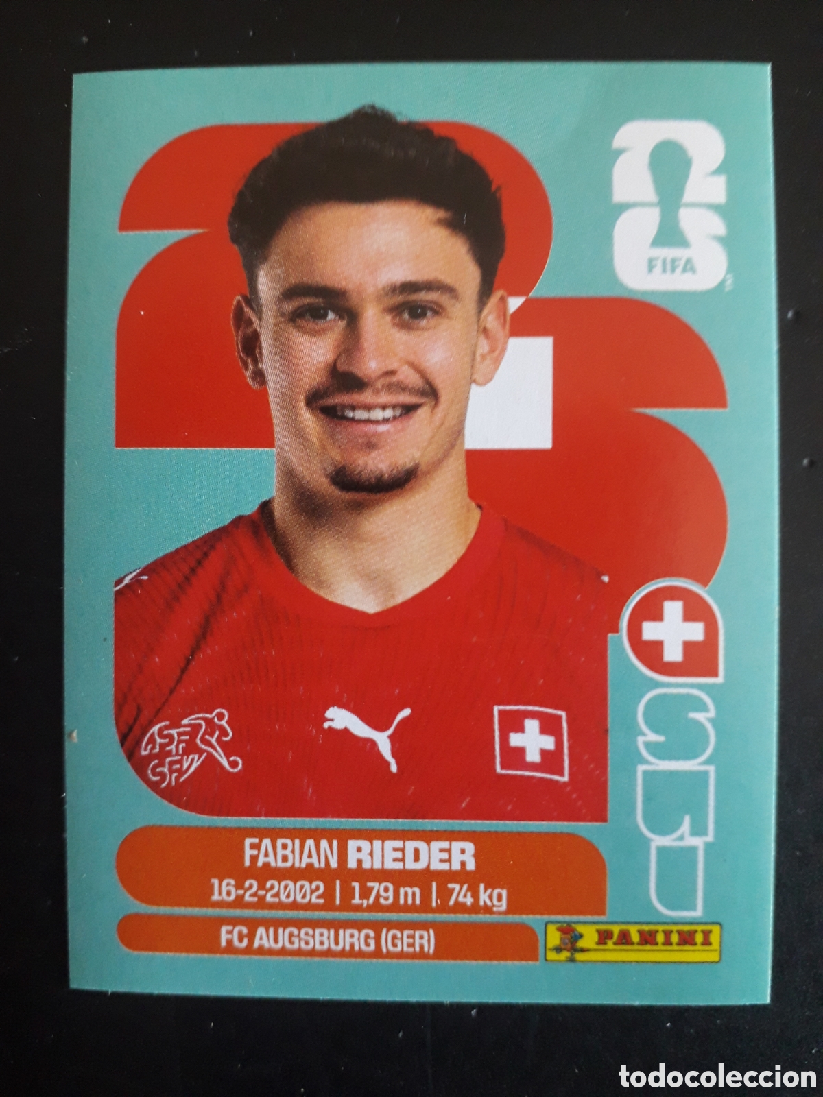 Cromos de F&uacute;tbol: RIEDER SUIZA SUI 12 MUNDIAL F&Uacute;TBOL 2026 FIFA WORLD CUP PANINI SIN PEGAR PEDIDO M&Iacute;NIMO 3&euro;.