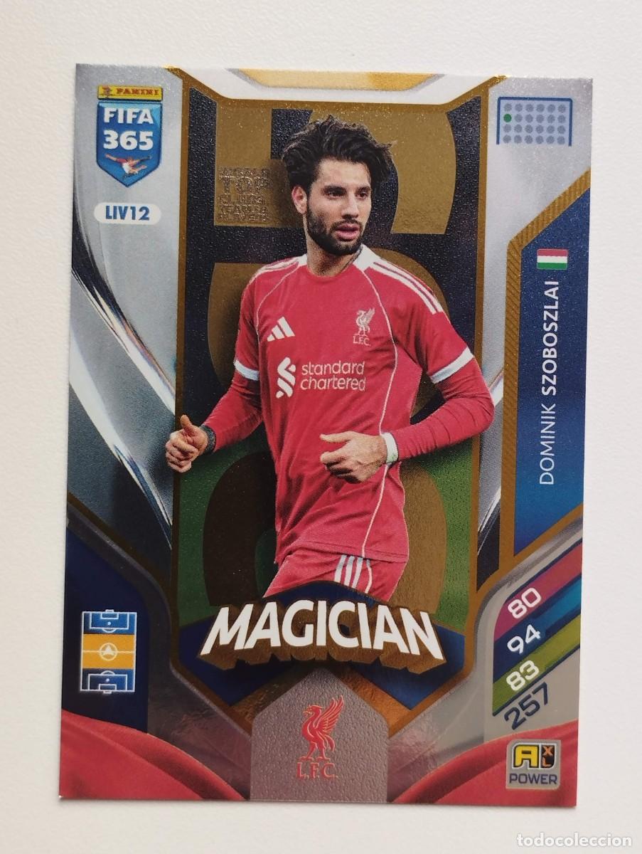 Cromos de F&uacute;tbol: CROMO CARD PANINI ADRENALYN FIFA 365 2025 2026 25 26 MAGICIAN SZOBOSZLAI LIV12 LIVERPOOL
