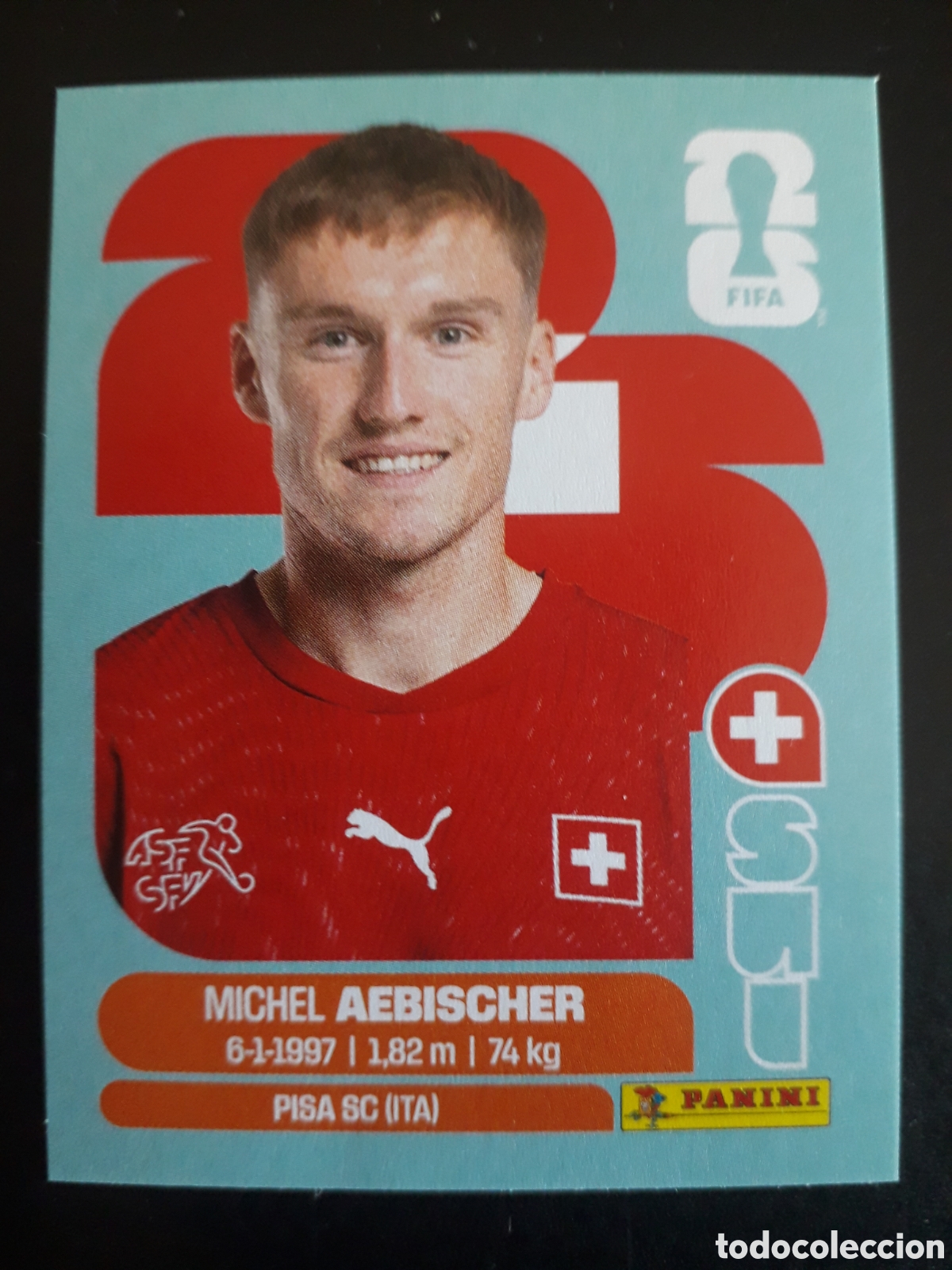 Cromos de F&uacute;tbol: AEBISCHER SUIZA SUI 16 MUNDIAL F&Uacute;TBOL 2026 FIFA WORLD CUP PANINI SIN PEGAR PEDIDO M&Iacute;NIMO 3&euro;