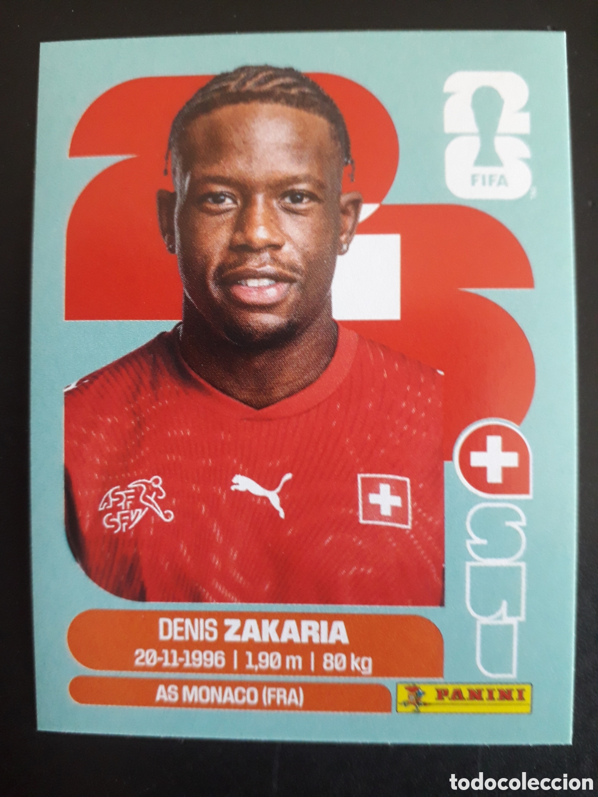Cromos de F&uacute;tbol: ZAKARIA SUIZA SUI 10 MUNDIAL F&Uacute;TBOL 2026 FIFA WORLD CUP PANINI SIN PEGAR PEDIDO M&Iacute;NIMO 3&euro;