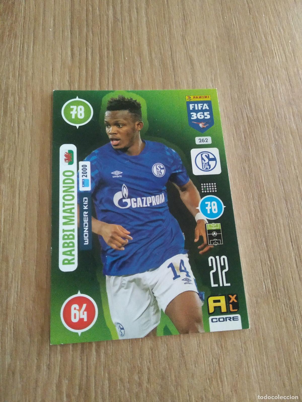 Cromos de F&uacute;tbol: 262 RABBI MATONDO SCHALKE 04 CROMO FUTBOL PANINI ADRENALYN 20-21 FIFA 365 2020-2021