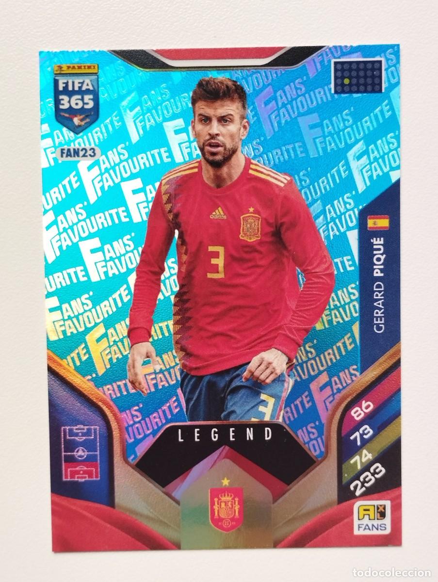 Cromos de F&uacute;tbol: CROMO CARD PANINI ADRENALYN FIFA 365 2025 2026 25 26 FANS FAVOURITE BLUE AZUL FAN23 PIQUE BARCELOANA