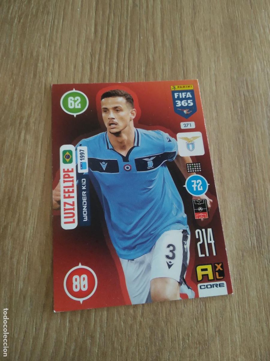 Cromos de F&uacute;tbol: 271 LUIZ FELIPE LAZIO CROMO FUTBOL PANINI ADRENALYN 20-21 FIFA 365 2020-2021