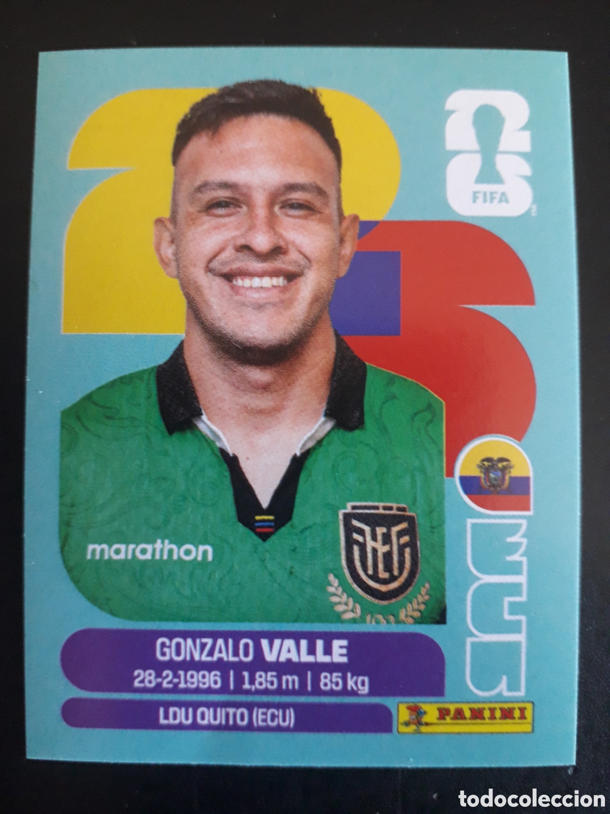 Cromos de F&uacute;tbol: VALLE ECUADOR ECU 3 MUNDIAL F&Uacute;TBOL 2026 FIFA WORLD CUP PANINI SIN PEGAR PEDIDO M&Iacute;NIMO 3&euro;