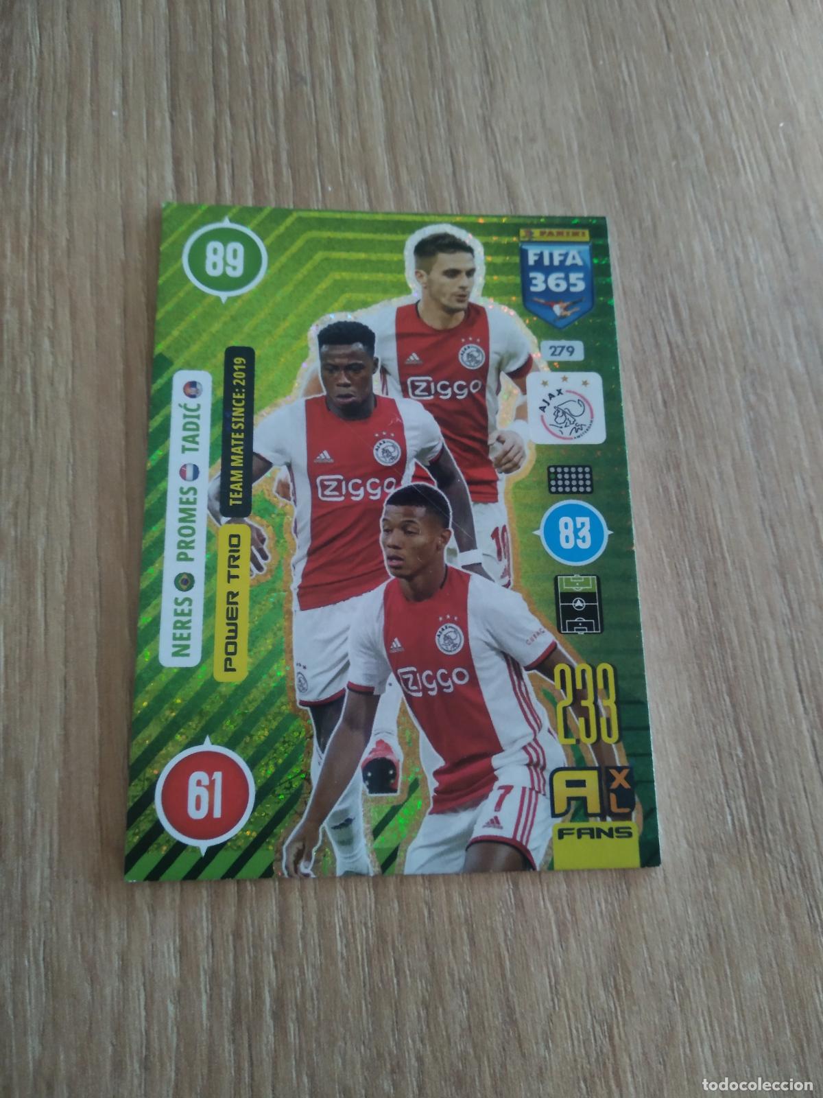 Cromos de F&uacute;tbol: 279 NERES PROMES TADIC AJAX CROMO FUTBOL PANINI ADRENALYN 20-21 FIFA 365 2020-2021