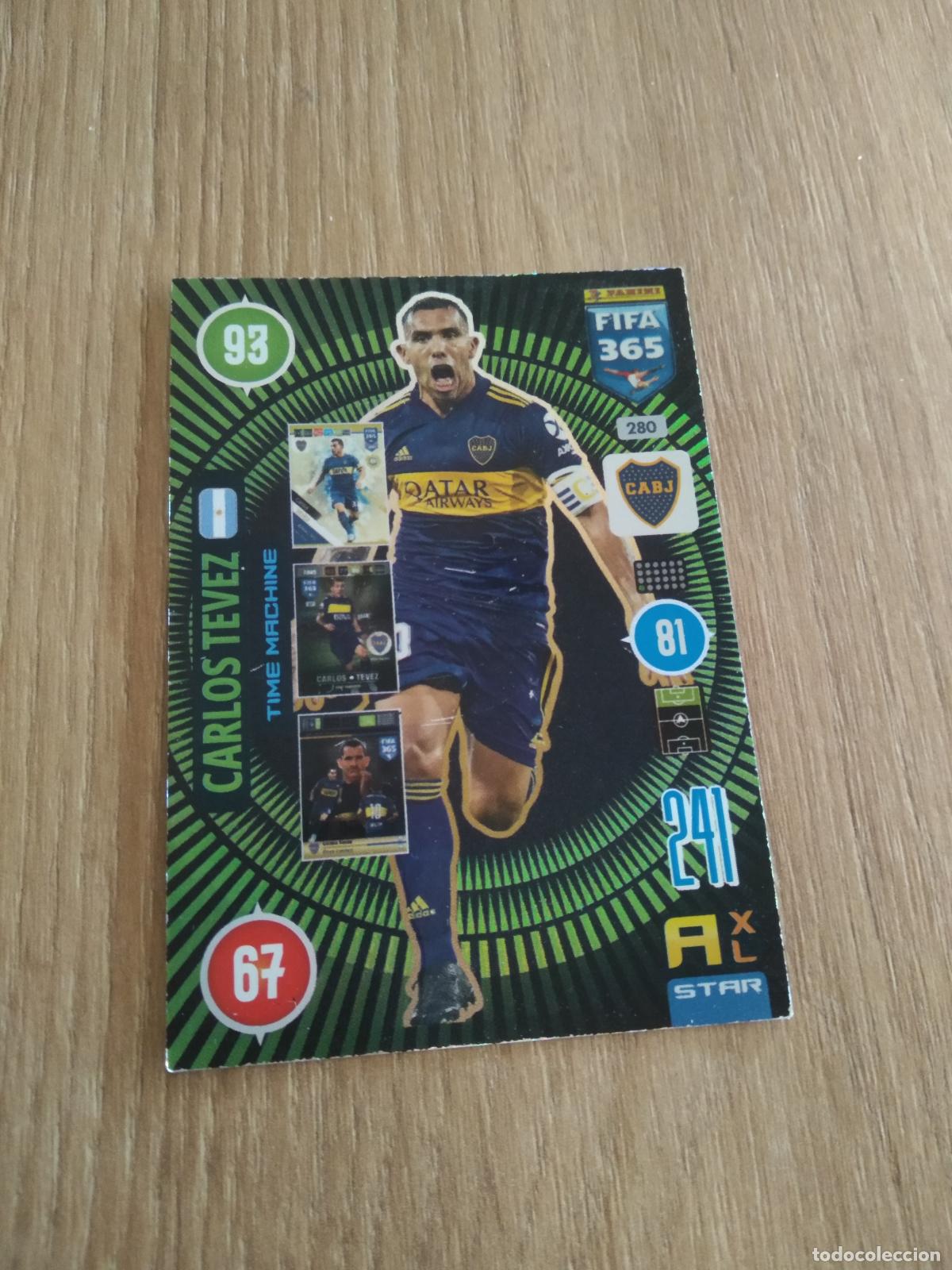 Cromos de F&uacute;tbol: 280 TEVEZ BOCA JUNIORS CROMO FUTBOL PANINI ADRENALYN 20-21 FIFA 365 2020-2021