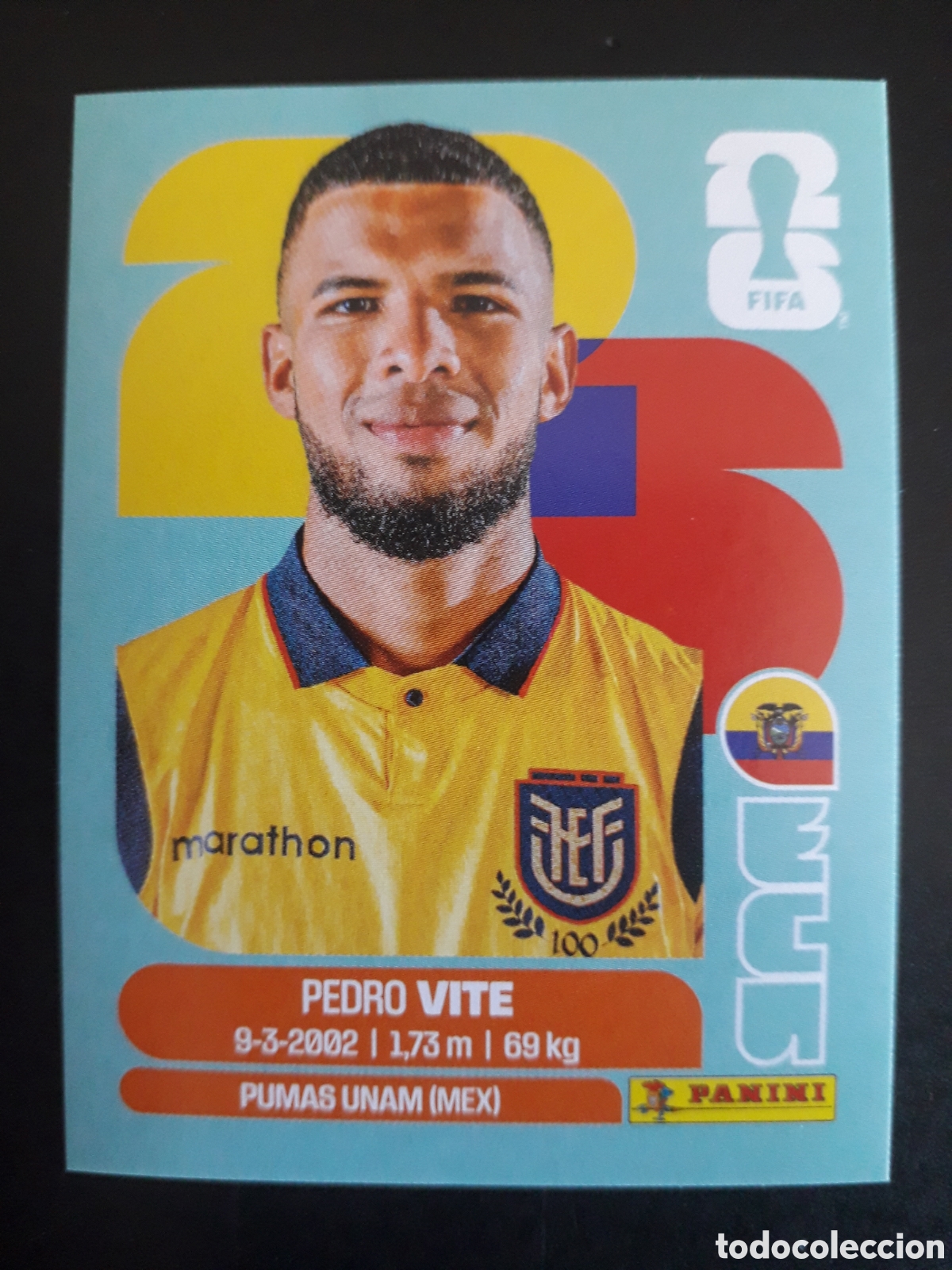 Cromos de F&uacute;tbol: VITE ECUADOR ECU 12 MUNDIAL F&Uacute;TBOL 2026 FIFA WORLD CUP PANINI SIN PEGAR PEDIDO M&Iacute;NIMO 3&euro;