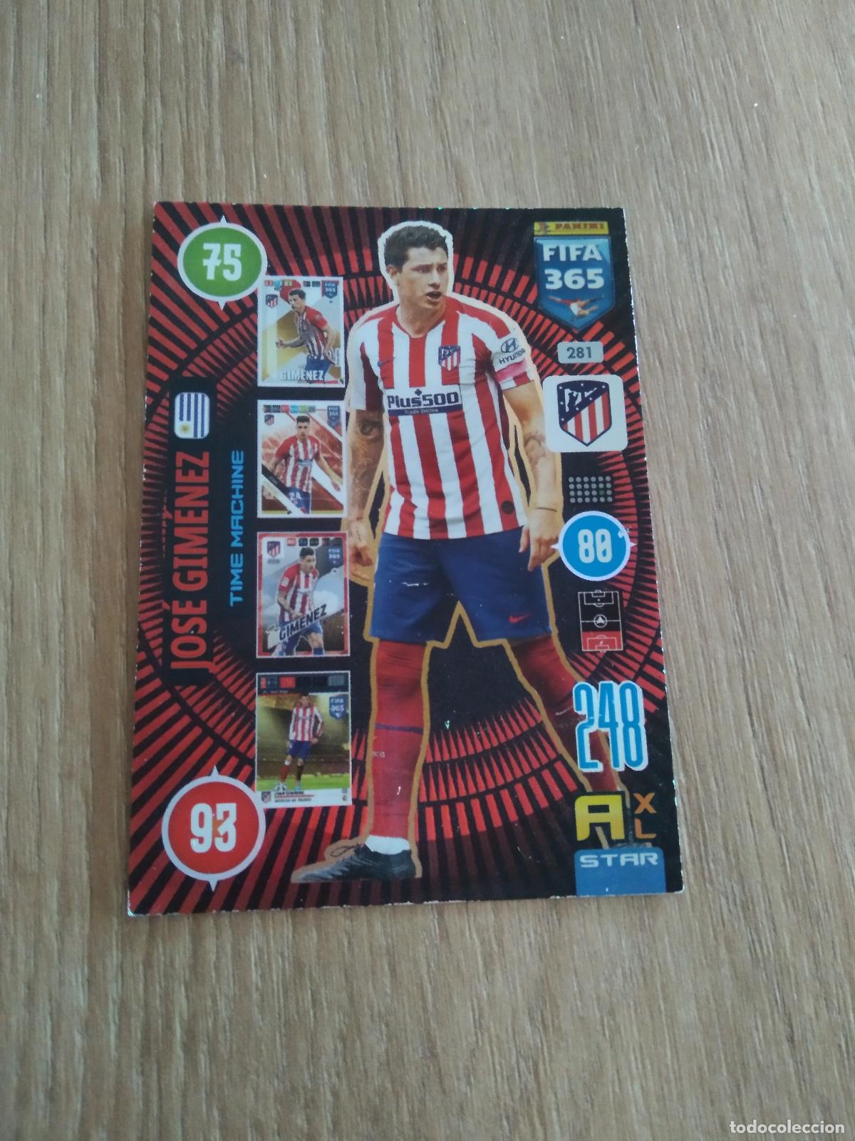 Cromos de F&uacute;tbol: 281 JOSE MARIA GIMENEZ ATLETICO MADRID CROMO FUTBOL PANINI ADRENALYN 20-21 FIFA 365 2020-2021