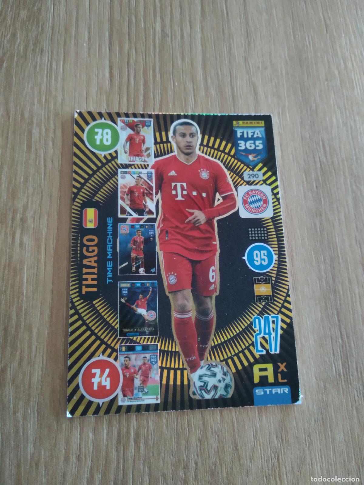 Cromos de F&uacute;tbol: 290 THIAGO ALCANTARA BAYERN MUNICH CROMO FUTBOL PANINI ADRENALYN 20-21 FIFA 365 2020-2021