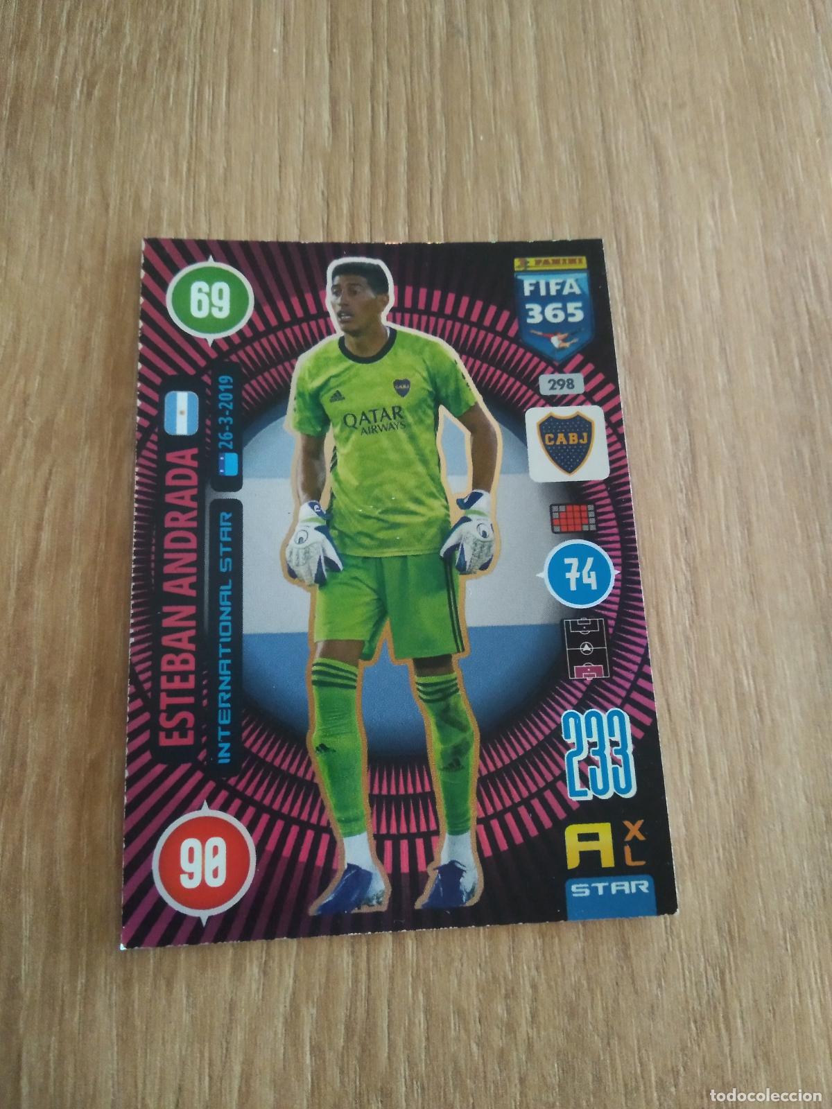 Cromos de F&uacute;tbol: 298 ESTEBAN ANDRADA BOCA JUNIORS CROMO FUTBOL PANINI ADRENALYN 20-21 FIFA 365 2020-2021