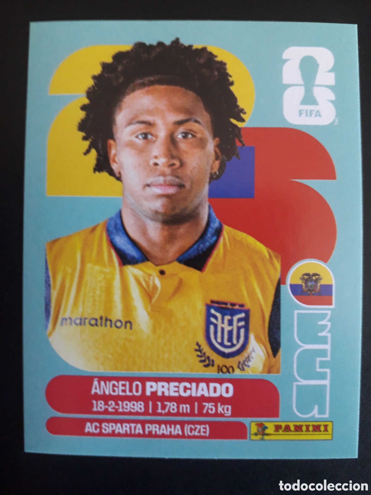 Cromos de F&uacute;tbol: PRECIADO ECUADOR ECU 7 MUNDIAL F&Uacute;TBOL 2026 FIFA WORLD CUP PANINI SIN PEGAR PEDIDO M&Iacute;NIMO 3&euro;