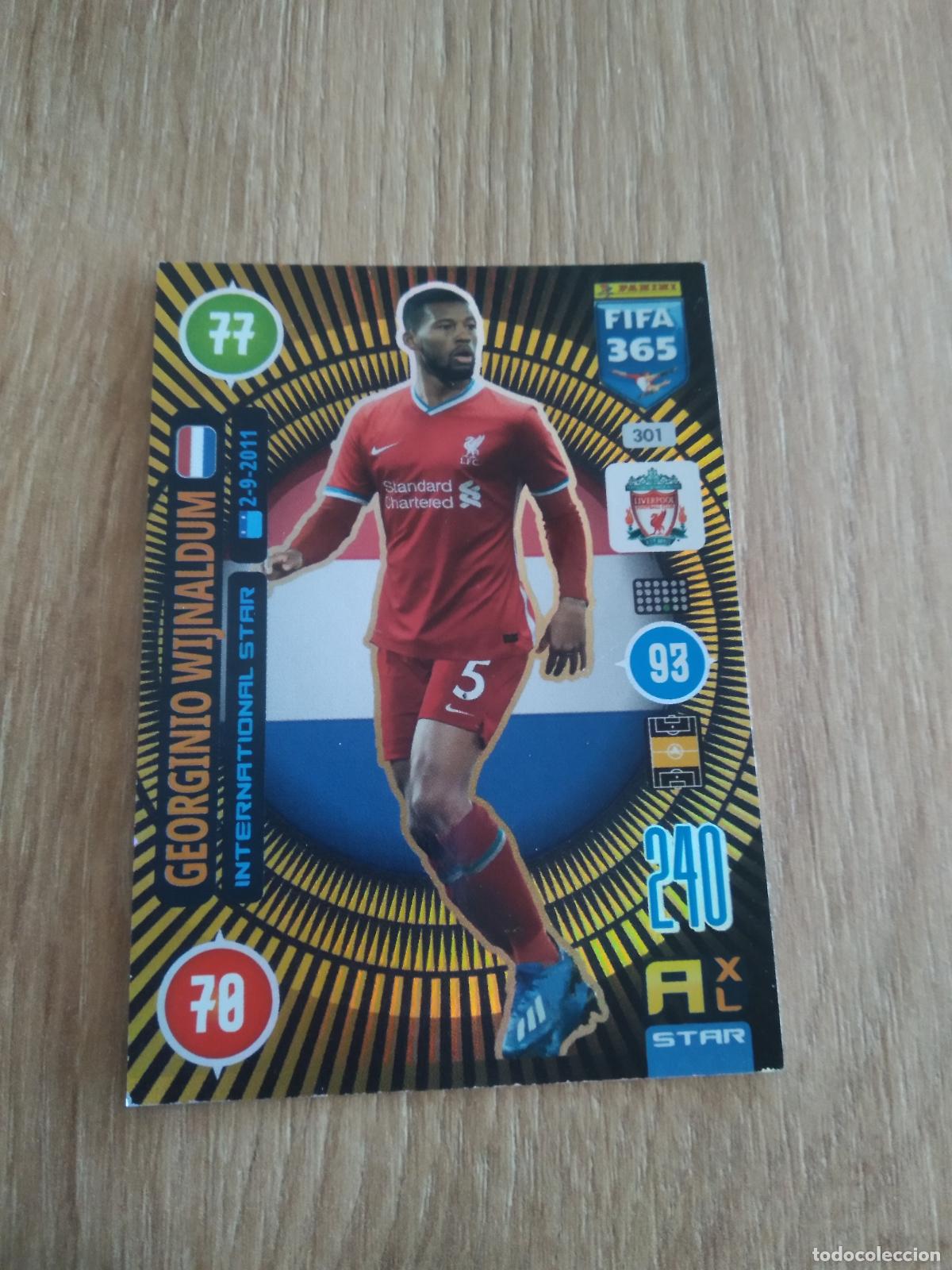 Cromos de F&uacute;tbol: 301 WIJNALDUM LIVERPOOL CROMO FUTBOL PANINI ADRENALYN 20-21 FIFA 365 2020-2021