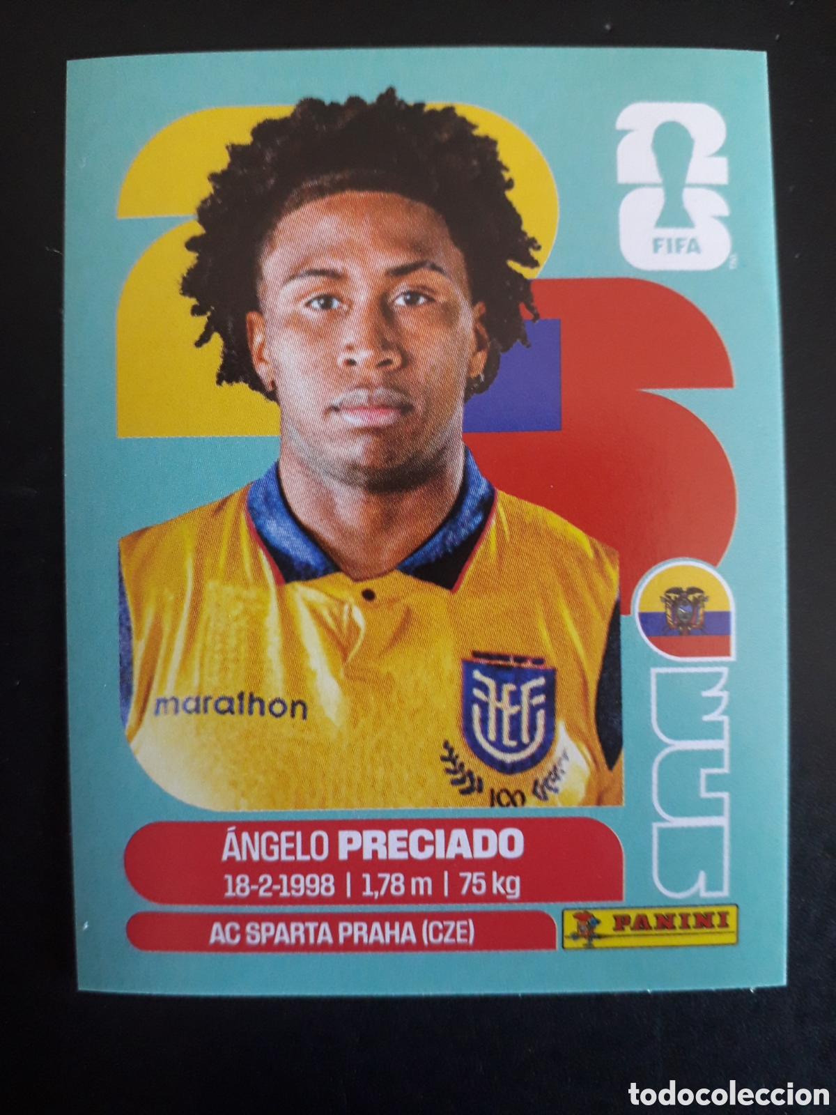 Fu&szlig;ball-Sticker: PRECIADO ECUADOR ECU 7 MUNDIAL F&Uacute;TBOL 2026 FIFA WORLD CUP PANINI SIN PEGAR PEDIDO M&Iacute;NIMO 3&euro;