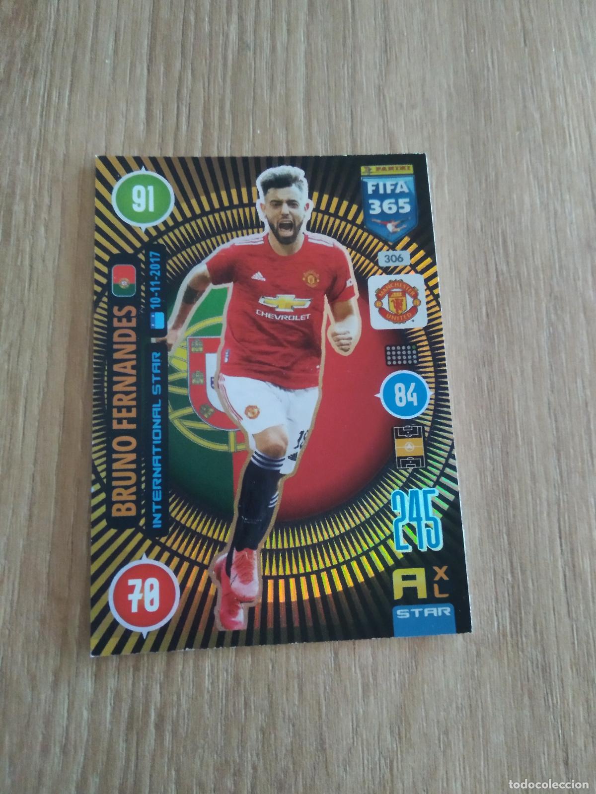 Cromos de F&uacute;tbol: 306 BRUNO FERNANDES MANCHESTER UNITED CROMO FUTBOL PANINI ADRENALYN 20-21 FIFA 365 2020-2021