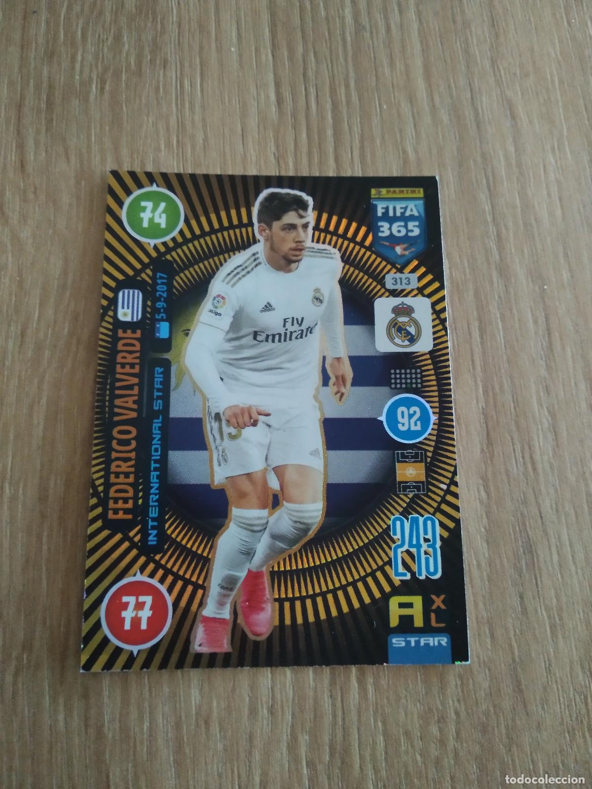 Cromos de F&uacute;tbol: 313 FEDE VALVERDE REAL MADRID CROMO FUTBOL PANINI ADRENALYN 20-21 FIFA 365 2020-2021