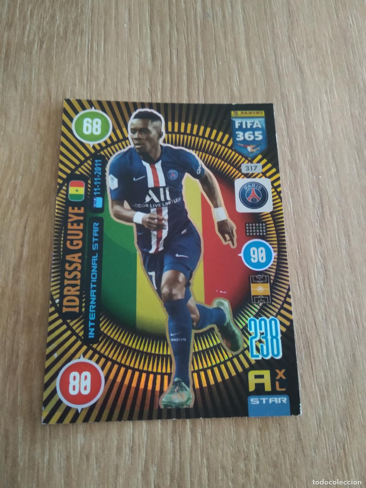 Cromos de F&uacute;tbol: 317 IDRISSA GUEYE PARIS SAINT GERMAIN CROMO FUTBOL PANINI ADRENALYN 20-21 FIFA 365 2020-2021