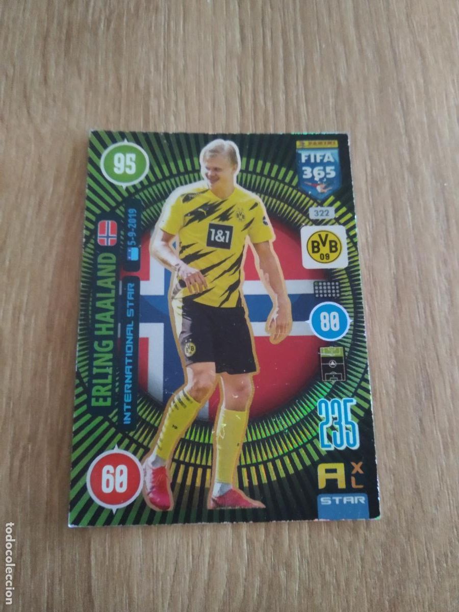 Cromos de F&uacute;tbol: 322 HAALAND BORUSSIA DORTMUND CROMO FUTBOL PANINI ADRENALYN 20-21 FIFA 365 2020-2021