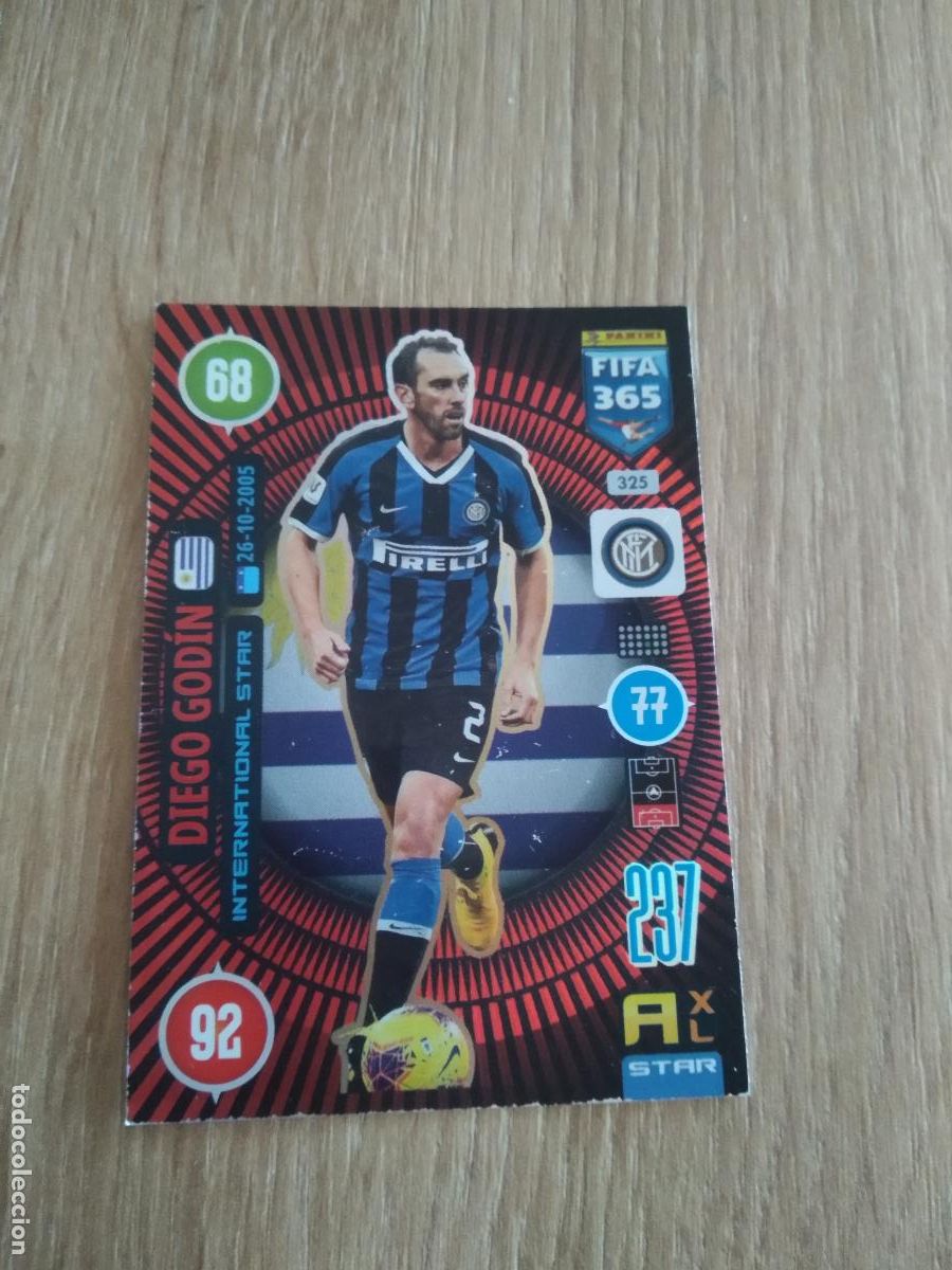 Cromos de F&uacute;tbol: 325 GODIN INTER MILAN CROMO FUTBOL PANINI ADRENALYN 20-21 FIFA 365 2020-2021