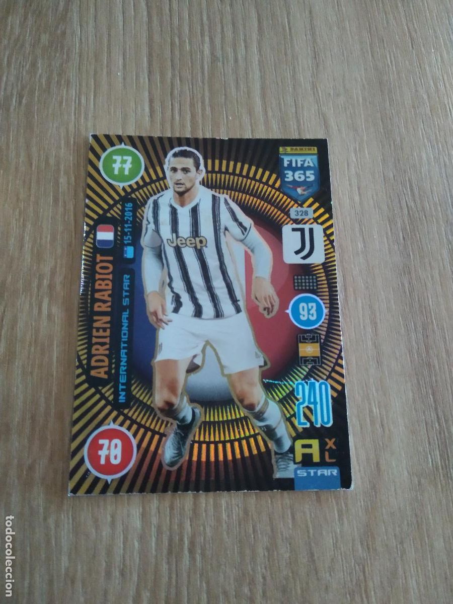 Cromos de F&uacute;tbol: 328 RABIOT JUVENTUS TURIN CROMO FUTBOL PANINI ADRENALYN 20-21 FIFA 365 2020-2021