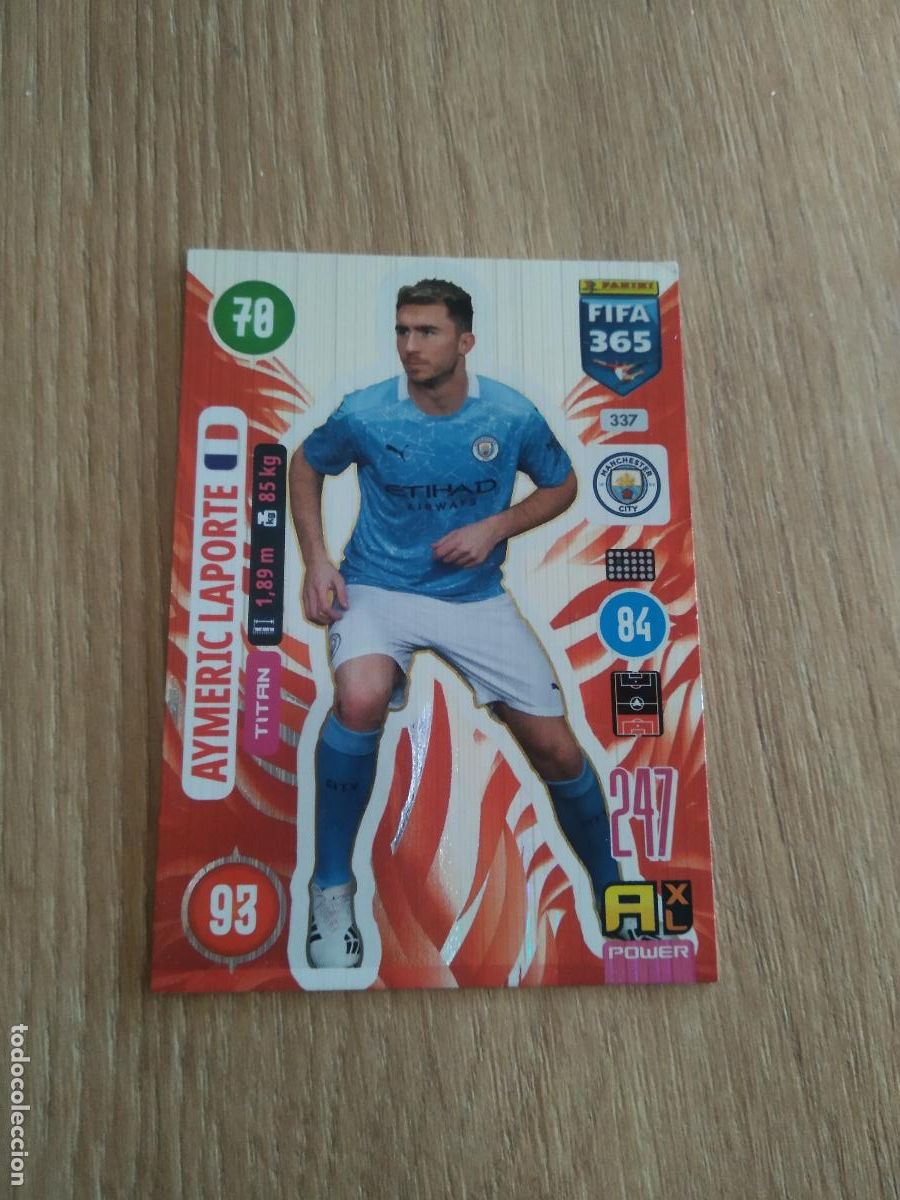 Cromos de F&uacute;tbol: 337 LAPORTE MANCHESTER CITY CROMO FUTBOL PANINI ADRENALYN 20-21 FIFA 365 2020-2021