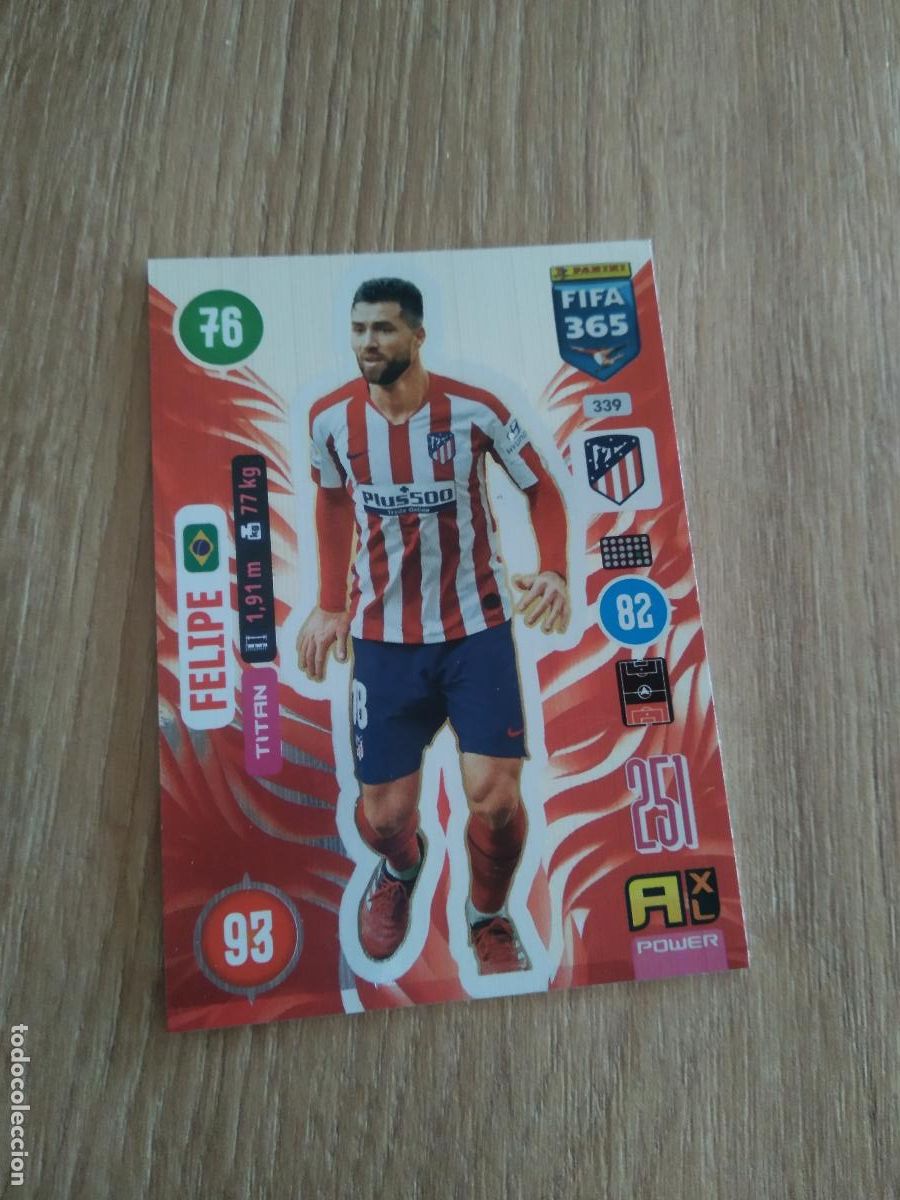 Cromos de F&uacute;tbol: 339 FELIPE ATLETICO DE MADRID CROMO FUTBOL PANINI ADRENALYN 20-21 FIFA 365 2020-2021