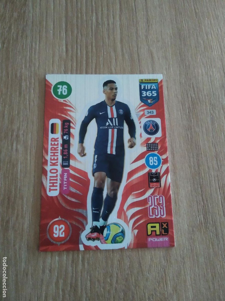 Cromos de F&uacute;tbol: 343 THILO KEHRER PARIS SAINT GERMAIN PSG CROMO FUTBOL PANINI ADRENALYN 20-21 FIFA 365 2020-2021
