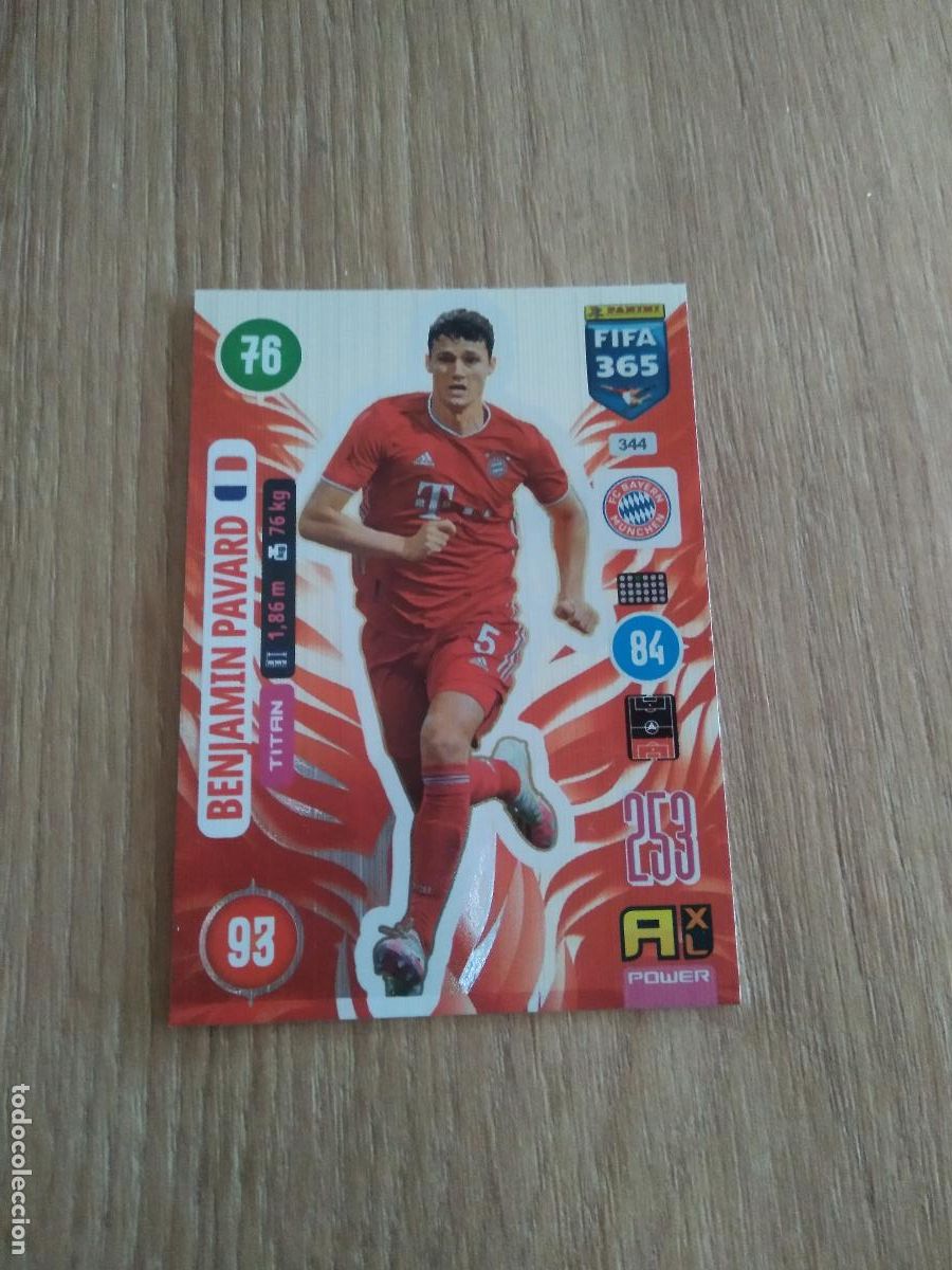 Cromos de F&uacute;tbol: 344 PAVARD BAYERN MUNICH CROMO FUTBOL PANINI ADRENALYN 20-21 FIFA 365 2020-2021