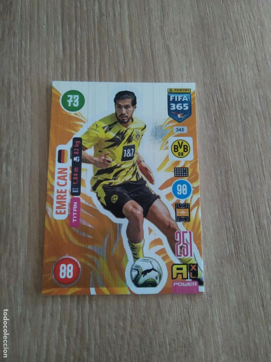 Cromos de F&uacute;tbol: 345 EMRE CAN BORUSSIA DORTMUND CROMO FUTBOL PANINI ADRENALYN 20-21 FIFA 365 2020-2021
