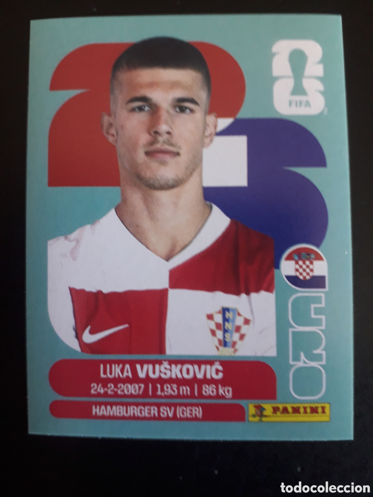 Cromos de F&uacute;tbol: VU&Scaron;KOVIĆ CROACIA CRO 6 MUNDIAL F&Uacute;TBOL 2026 FIFA WORLD CUP PANINI SIN PEGAR PEDIDO M&Iacute;NIMO 3&euro;