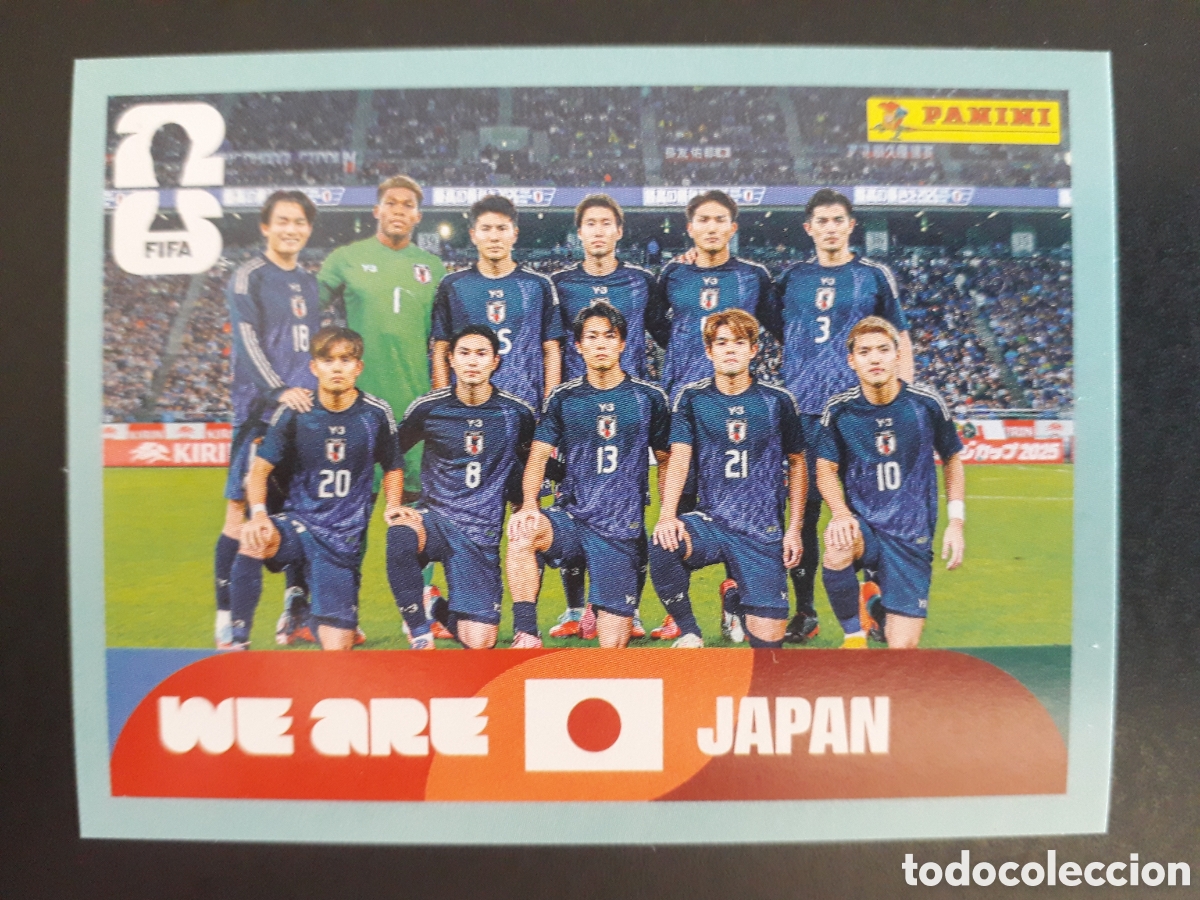 Cromos de F&uacute;tbol: EQUIPO JAP&Oacute;N JPN 13 MUNDIAL F&Uacute;TBOL 2026 FIFA WORLD CUP PANINI SIN PEGAR PEDIDO M&Iacute;NIMO 3&euro;