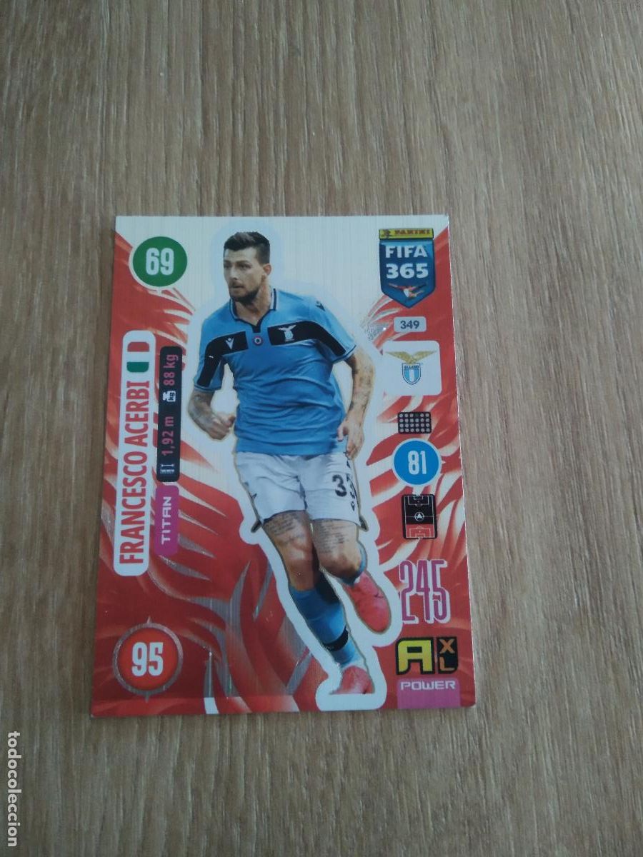 Cromos de F&uacute;tbol: 349 ACERBI LAZIO CROMO FUTBOL PANINI ADRENALYN 20-21 FIFA 365 2020-2021