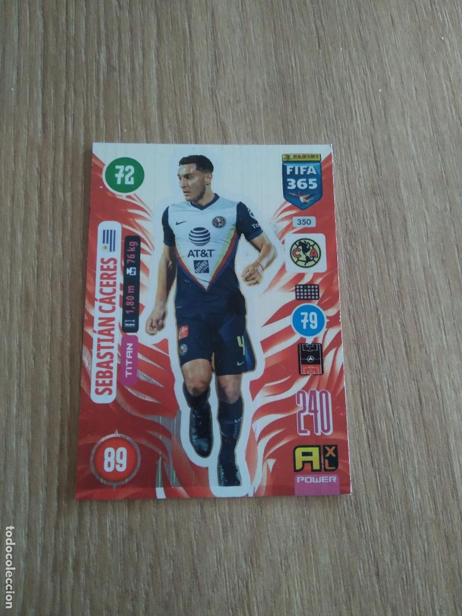 Cromos de F&uacute;tbol: 350 SEBASTIAN CACERES CLUB AMERICA CROMO FUTBOL PANINI ADRENALYN 20-21 FIFA 365 2020-2021