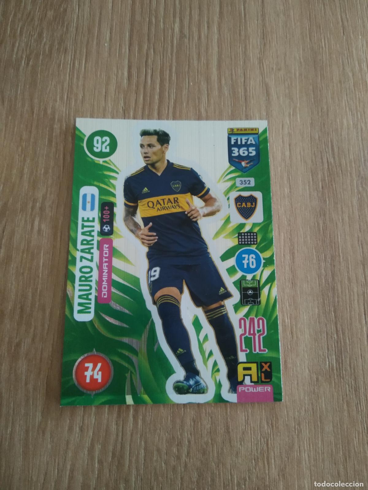 Cromos de F&uacute;tbol: 352 MAURO ZARATE BOCA JUNIORS CROMO FUTBOL PANINI ADRENALYN 20-21 FIFA 365 2020-2021