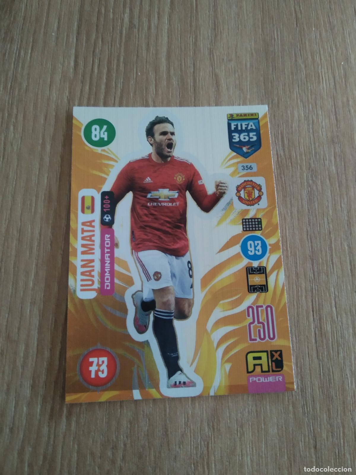 Cromos de F&uacute;tbol: 356 JUAN MATA MANCHESTER UNITED CROMO FUTBOL PANINI ADRENALYN 20-21 FIFA 365 2020-2021