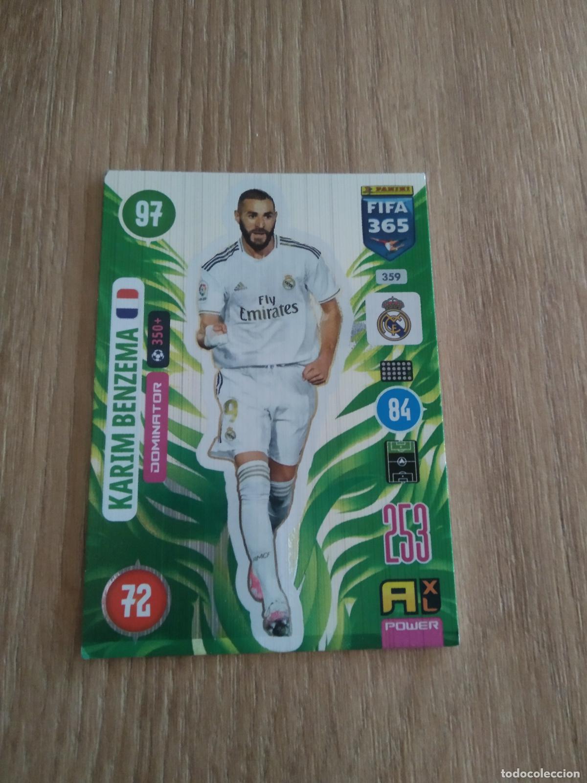 Cromos de F&uacute;tbol: 359 BENZEMA REAL MADRID CROMO FUTBOL PANINI ADRENALYN 20-21 FIFA 365 2020-2021