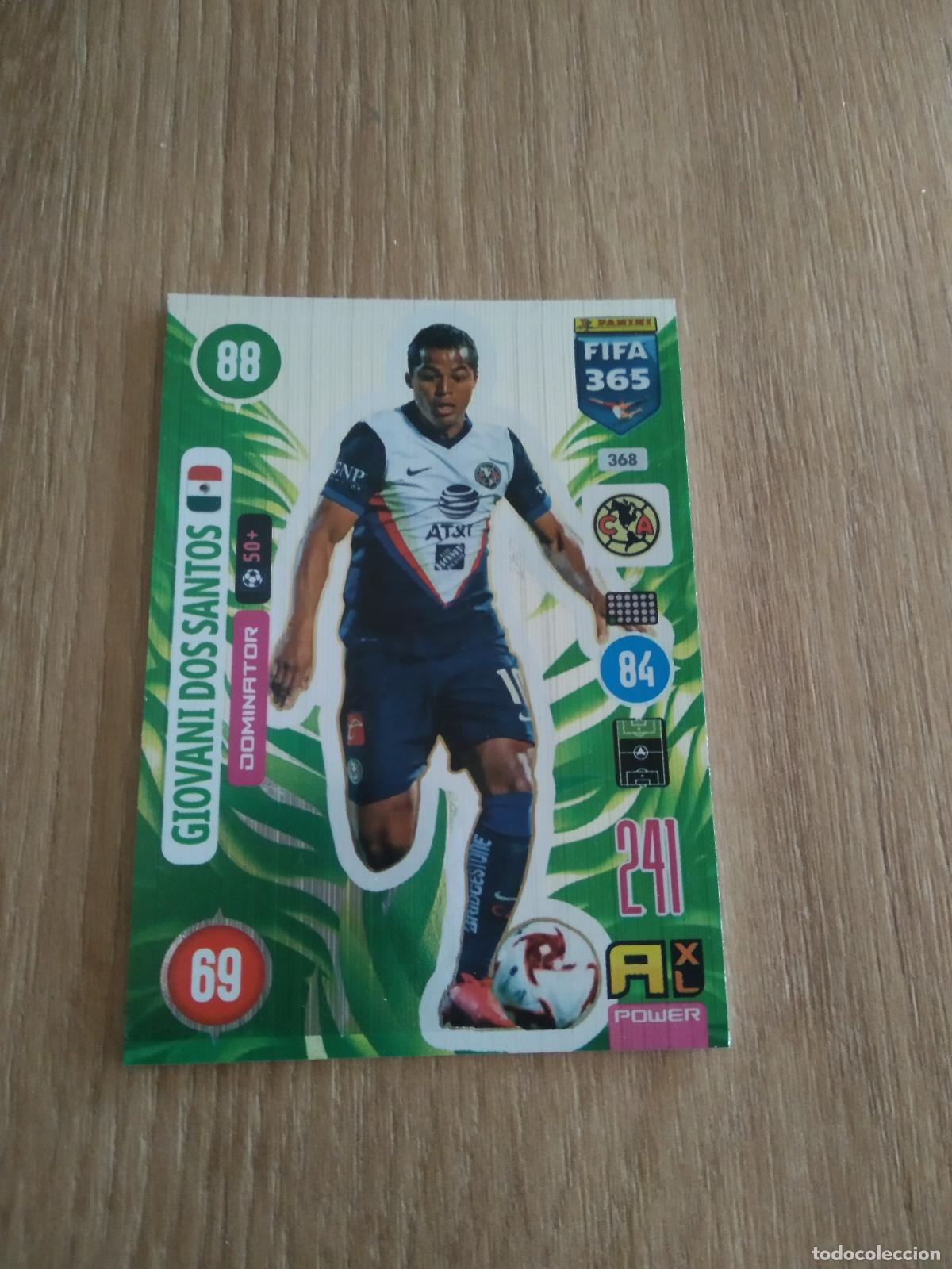 Cromos de F&uacute;tbol: 368 GIOVANI DOS SANTOS CLUB AMERICA CROMO FUTBOL PANINI ADRENALYN 20-21 FIFA 365 2020-2021