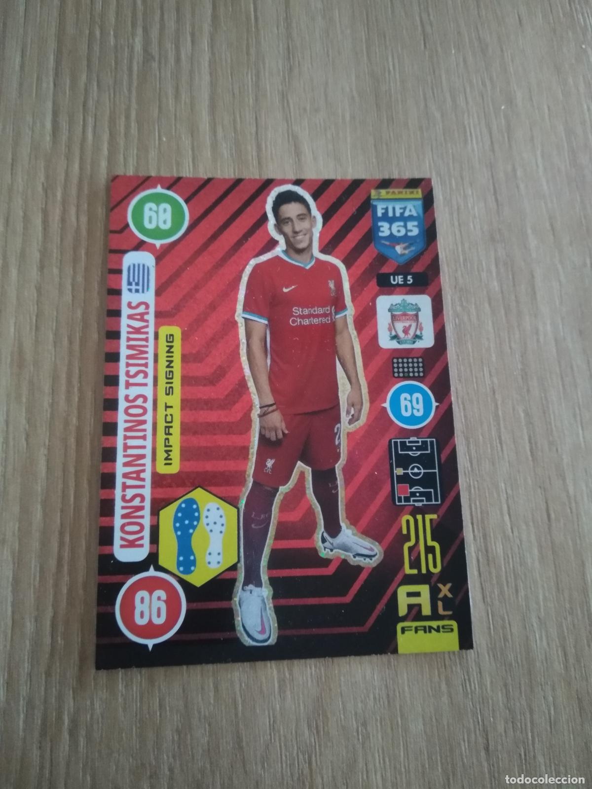 Football Stickers: UE 5 TSIMIKAS LIVERPOOL CROMO FUTBOL PANINI ADRENALYN 20-21 FIFA 365 2020-2021
