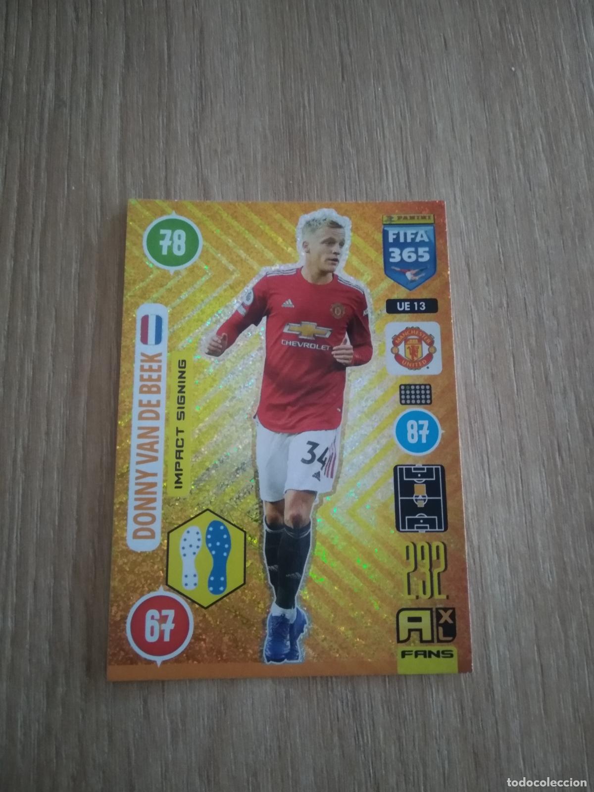 Cromos de F&uacute;tbol: UE 13 VAN DE BEEK MANCHESTER UNITED CROMO FUTBOL PANINI ADRENALYN 20-21 FIFA 365 2020-2021