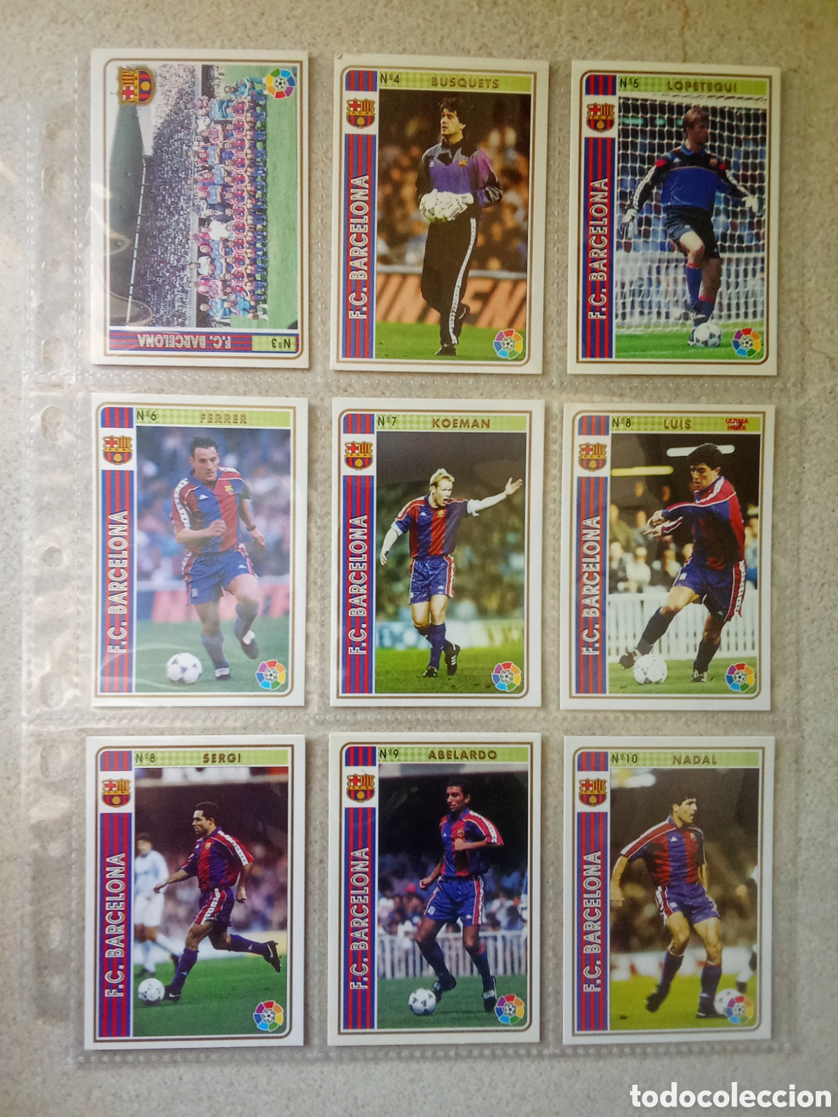Cromos de F&uacute;tbol: 23 CROMOS DIFERENTES BARCELONA MUNDICROMO 94-95 PLANTILLA COMPLETA