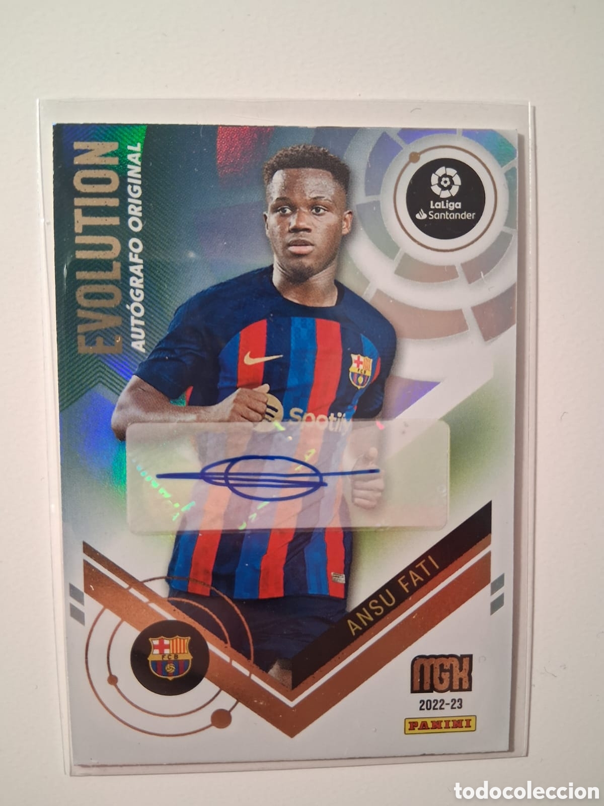 Cromos de F&uacute;tbol: Megacracks 22 23 Aut&oacute;grafo Original Ansu F&aacute;tima/25